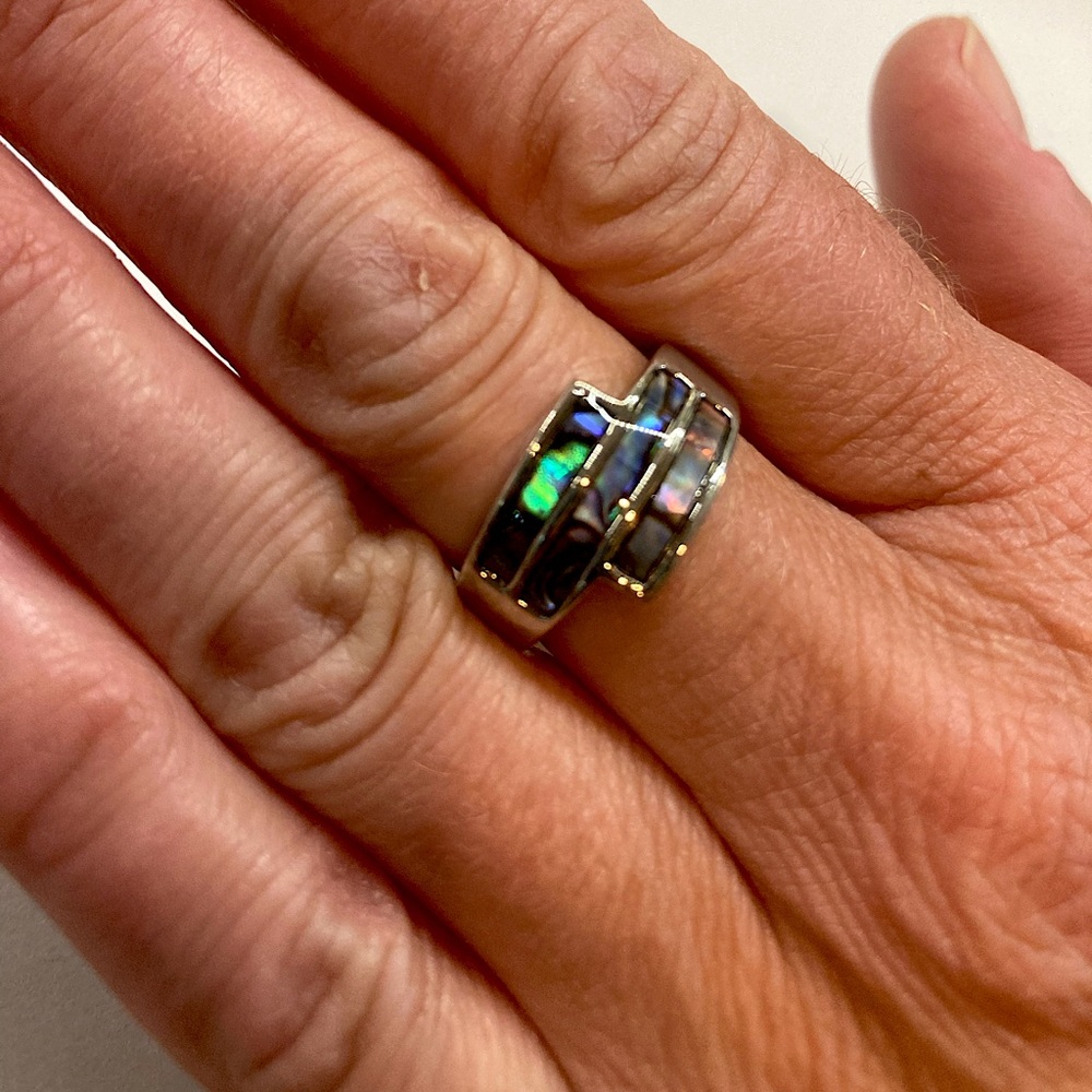 925 Silver Plated Multicolored Ring